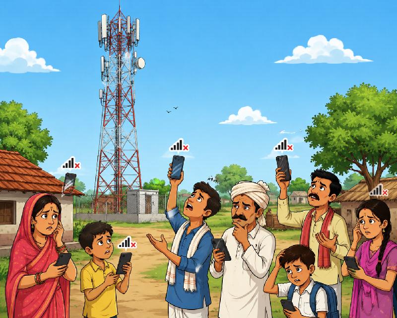 गांव में थमी डिजिटल रफ्तार: